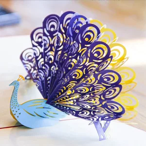 3D Pop Up Card - Peacock