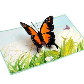 3D Pop Up Greeting Card - Butterfly on the Meadow