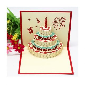 3D Pop Up Birthday Card - 5-Tier Cake