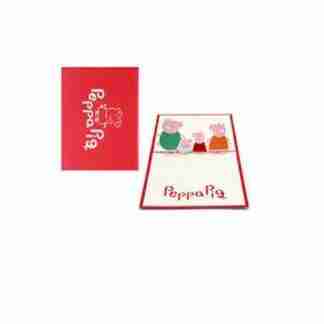3D pop card with Peppa Pig family scene