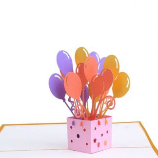 3D Pop Up Greeting Card - Balloons