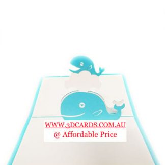 3D Pop Up Card, Greeting Card - Dolphins