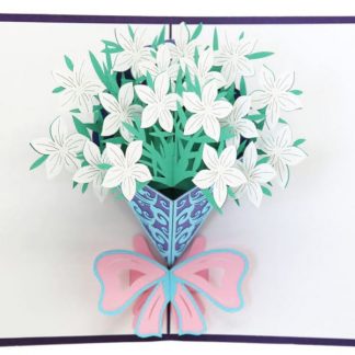 3D Pop Up Greeting Card - Gardenia