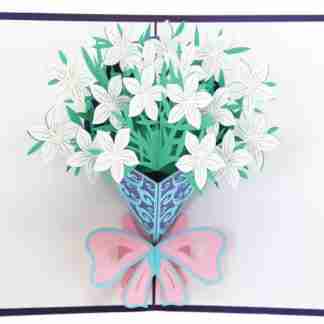 3D Pop Up Card, Greeting Card - Gardenia