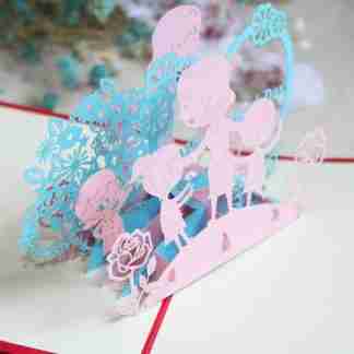 Mother’s Day 3D pop card with mother and children scene