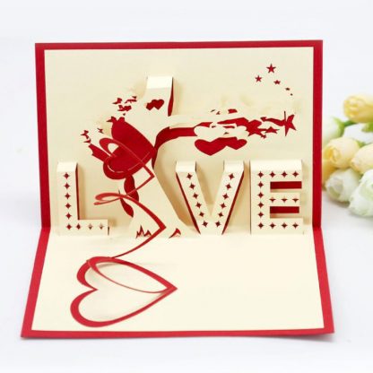 3D Pop Up Card, Greeting Card - Love Tree
