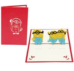 3D Pop Up Greeting Card - Minions