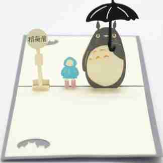 animated-style forest creature pop up card