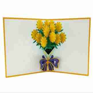 sunflower bouquet 3D pop up card