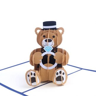 3D Pop Up Greeting Card - Teddy Bear