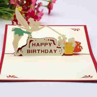 fairy birthday 3D pop card with gifts