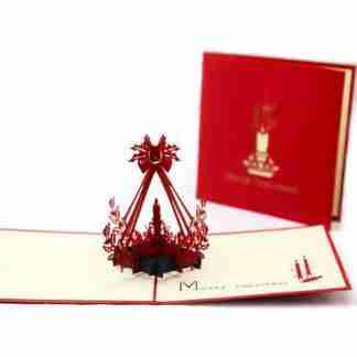 3D Christmas candle pop card