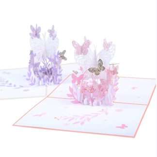 elegant butterfly bouquet 3D paper art card