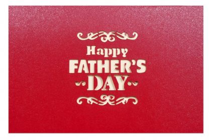 3D Pop Up Father's Day Card Red Cover