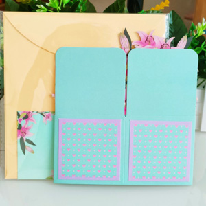 3D Pop Up Card - A Box of Lilies Side