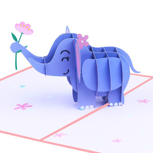 3D Pop Up Card – Elephant