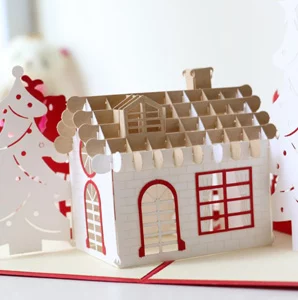 pop up Christmas card Gingerbread House