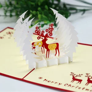 pop up Christmas card reindeer