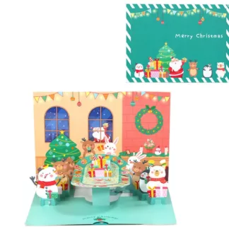 3D Pop Up Christmas Card Christmas Gathering