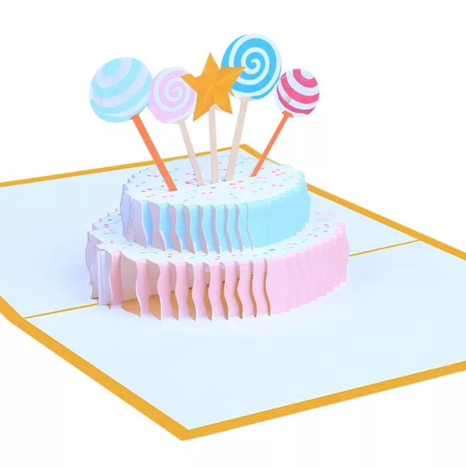 3D Pop Card Australia Birthday Cake with Candies