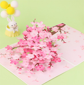 3D Pop Up Card - Peach Blossoms