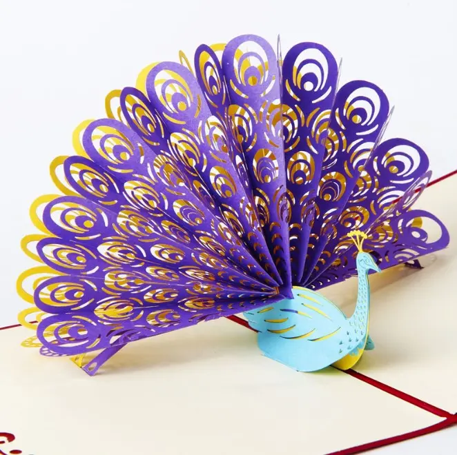 3D Pop Card - Peacock